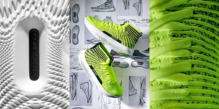 Poster for the Under Armour FUTR x ELITE basketball shoe.